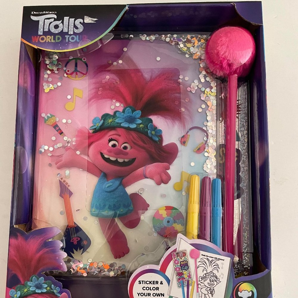 NIB- Trolls Glitter Sparkle Activity Set